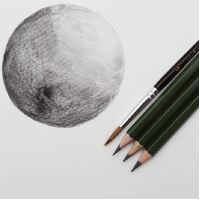 Mont Marte Signature Watersoluble Graphite Pencil Set - 5pc With Brush- alt image 3