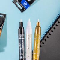 Mont Marte Acrylic Paint Pens Dual Tip Gold 2pc- alt image 3