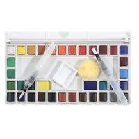 Mont Marte Premium Paint Set - Watercolour Half Pan w/Water Brush 40pc- alt image 3