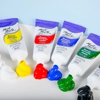 Mont Marte Satin Acrylic Primary Paint Set 6pc x 50ml- alt image 3