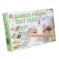 Bamboo Folding Tray Wood Bed Laptop Desk Food Serving Table- alt image 3