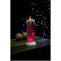 Colour Changing LED Glitter Swirl Candle- alt image 3
