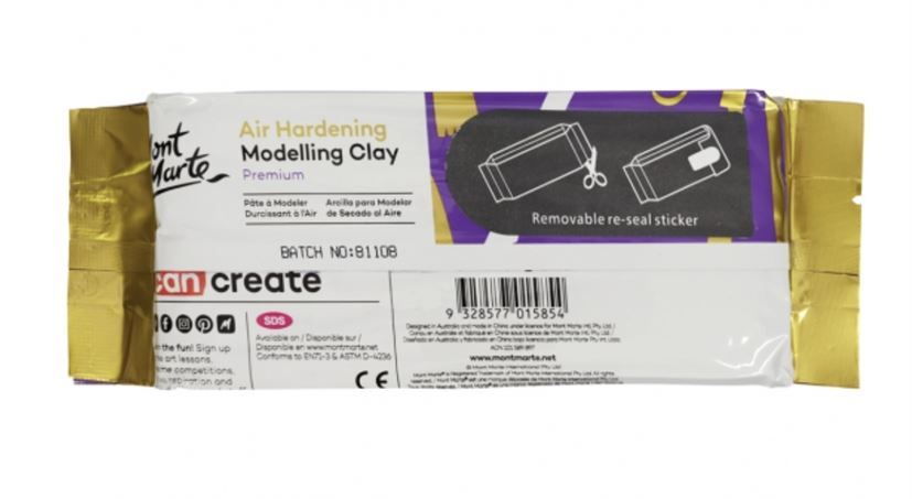 Mont Marte Premium Air Hardening Modelling Clay - Terracotta 500gm- alt image 4