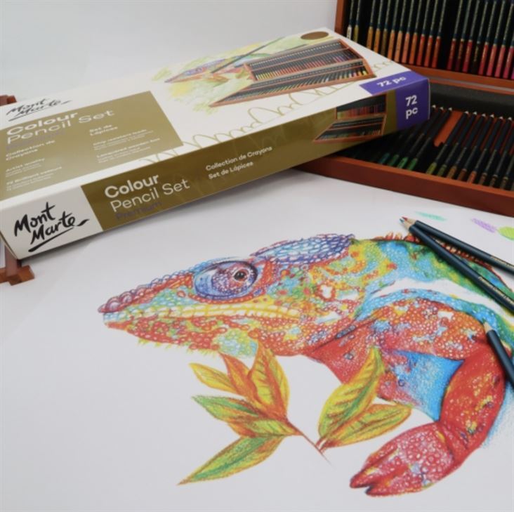 Mont Marte Premium Colour Pencils 72 Piece In Wooden Box- alt image 4