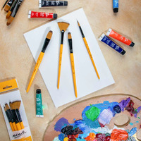 Mont Marte Gallery Series Paint Brush Set - Acrylic 4pc- alt image 4