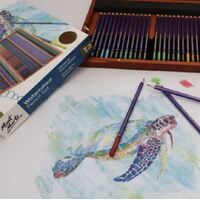 Mont Marte Premium Watercolour Pencils 72 Piece In Wooden Box- alt image 4
