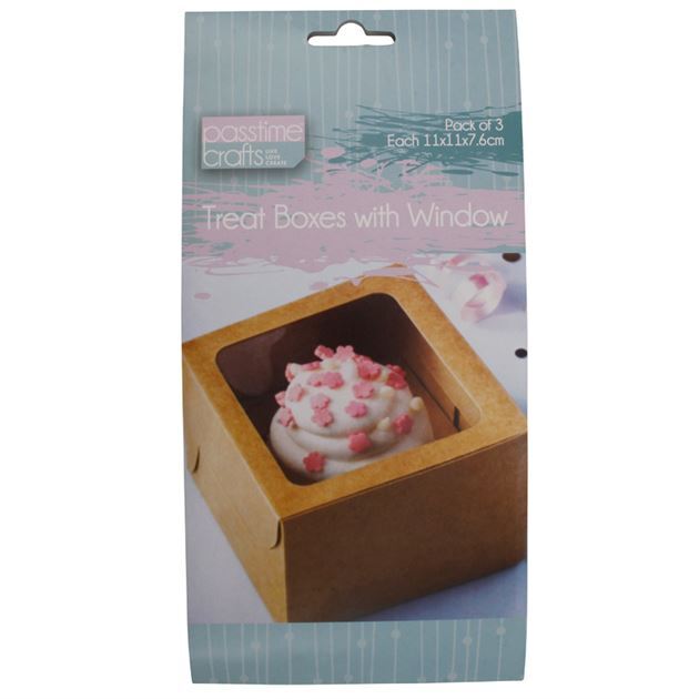 Treat Boxes with Window White Large - 3 Pack- main image