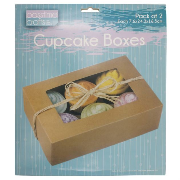 Cupcake Boxes Brown - 2 Pack- main image