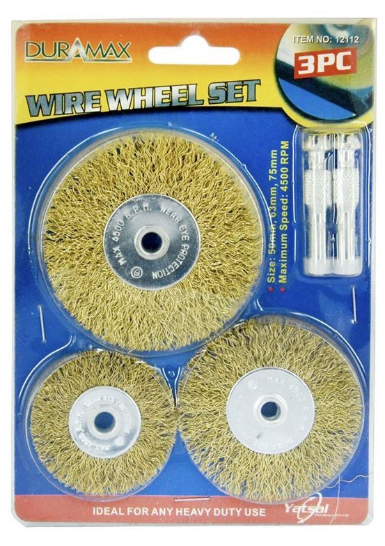 3pce Wire Wheel Set-5cm(2)/8cm(1)- main image