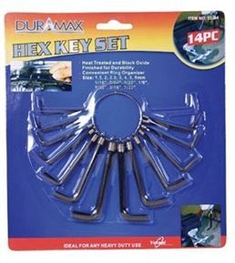 Allen Key Set Metric & Imperial Combination Hex Wrench Keys 14 Sizes- main image
