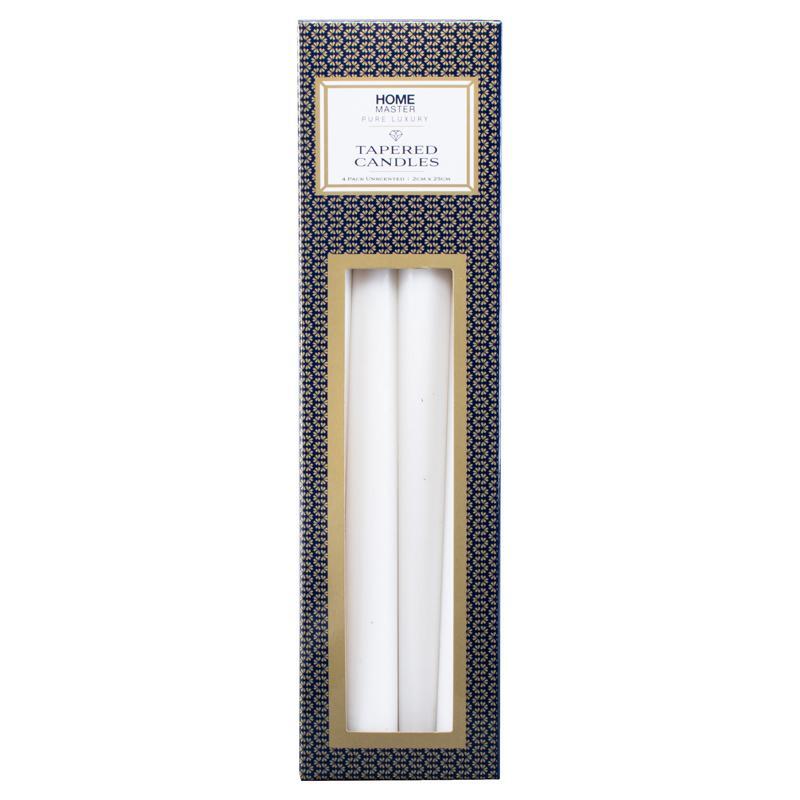 Unscented Taper Candles 25cm 4 Pack Cheap Homeware Store Online