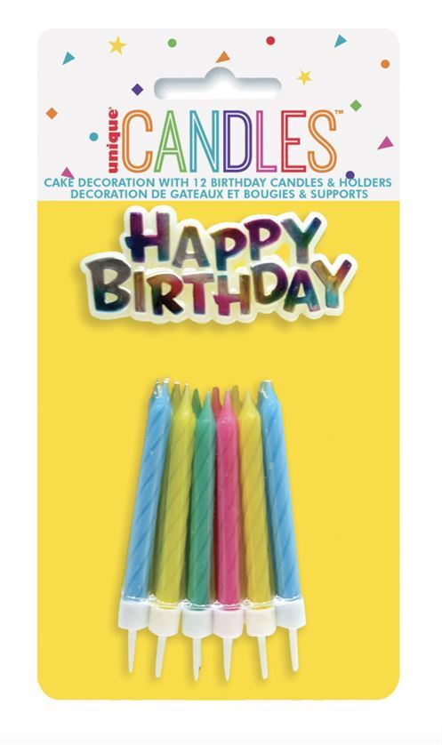 12 Candles And Happy Birthday Cake Topper- main image
