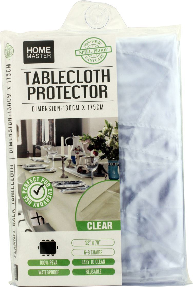 Clear Plastic PVC Tablecloth Protector Cover Outdoor Camping Picnic 130cm x 175cm- main image