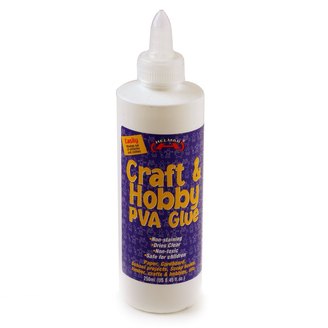 Helmar Craft & Hobby PVA Glue 250ml Dries Clear - Safe for Children- main image