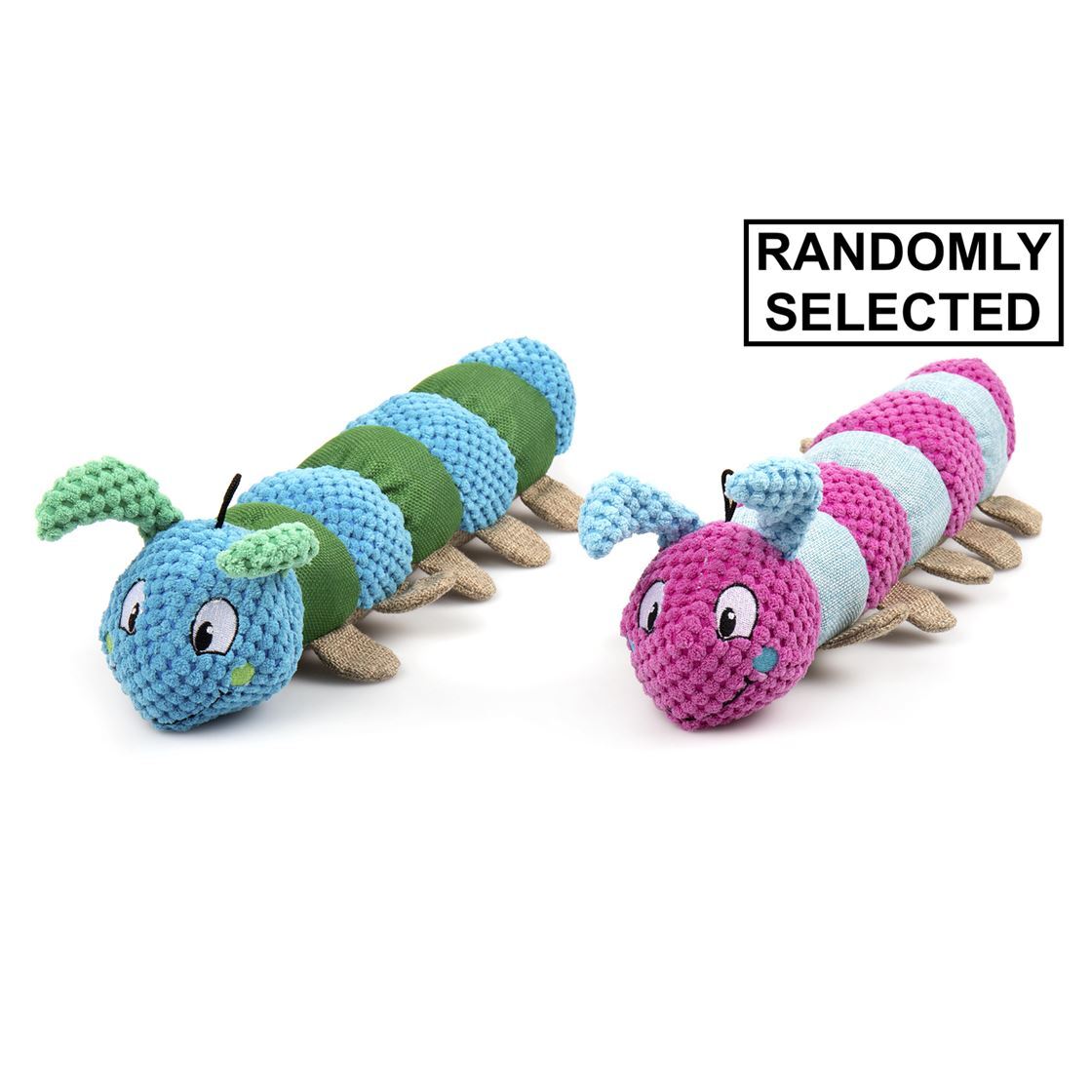 caterpillar plush dog toy