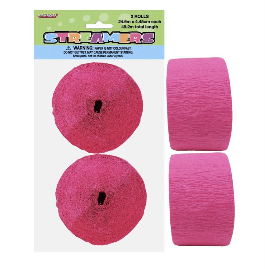Hot Pink Paper Streamer - Streamers