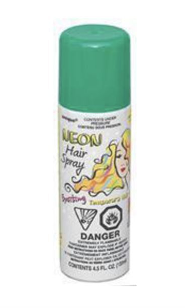 Colour Hair Spray Neon Green 133ml- main image