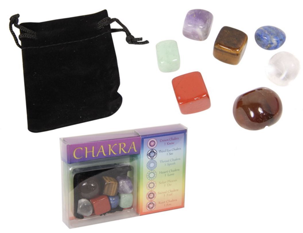 Chakra Stones Crystal Healing Kit - 7 Gemstones Gift Pack- main image
