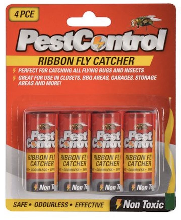 Pest Control Sticky Fly Ribbons, Fly Catcher Ribbon 4 Pack- main image
