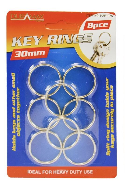 8pc Key Ring 30mm- main image