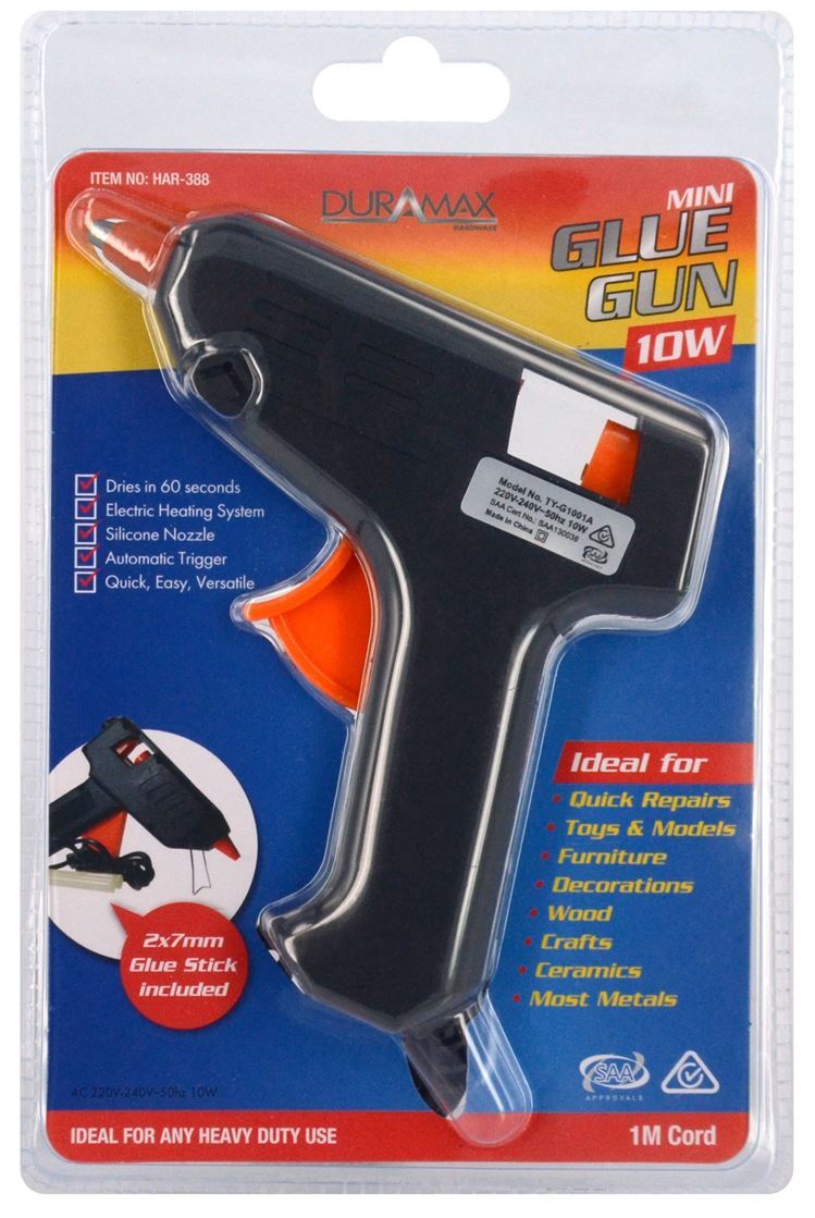 3pce Glue Gun 10W w/Glues- main image