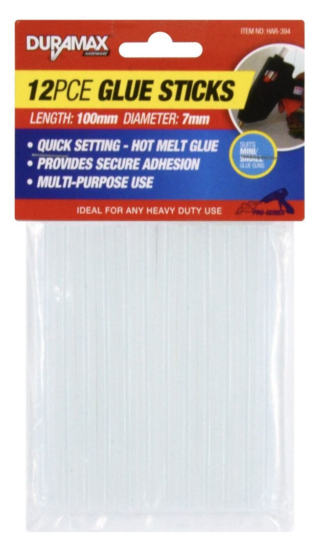 Hot Melt Clear Glue Gun Sticks - 12pc 7.5 x 100mm- main image