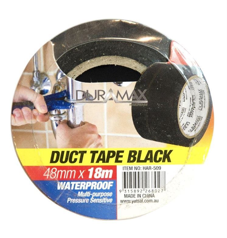 1pce Duct Tape - Black 18m x 48mm- main image