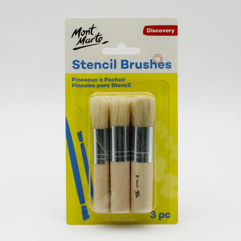 Mont Marte Studio Series Paint Brush Set - Stencil Brush 3pc- main image