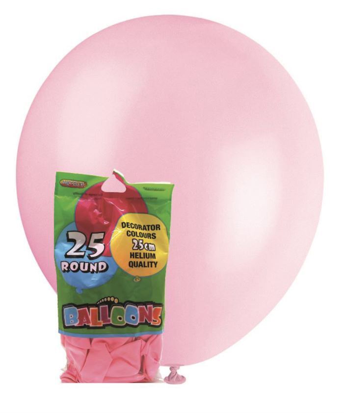25cm Petal Pink Decorator Balloons 20 Pack- main image