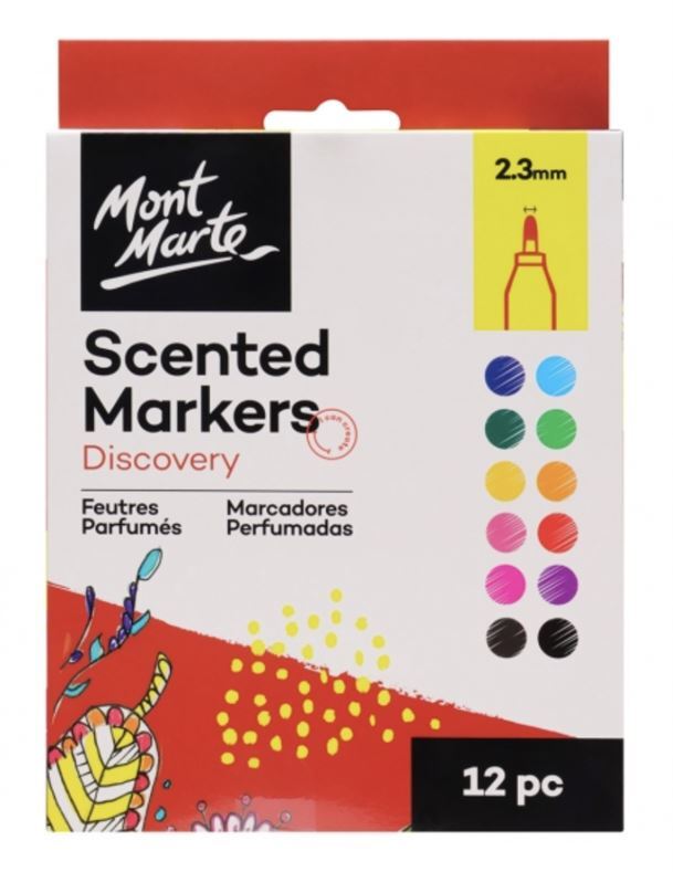 Mont Marte Marker Set - Scented Markers 2.3mm Tip 12pc- main image