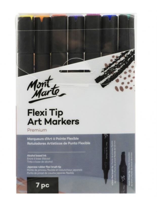 Mont Marte Premium Flexi Tip Art Markers Premium 7pc- main image