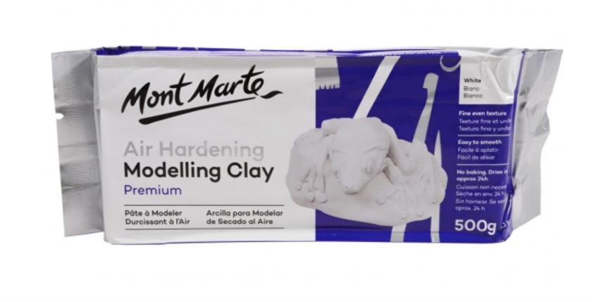 Mont Marte Premium Air Hardening Modelling Clay - White 500gm- main image