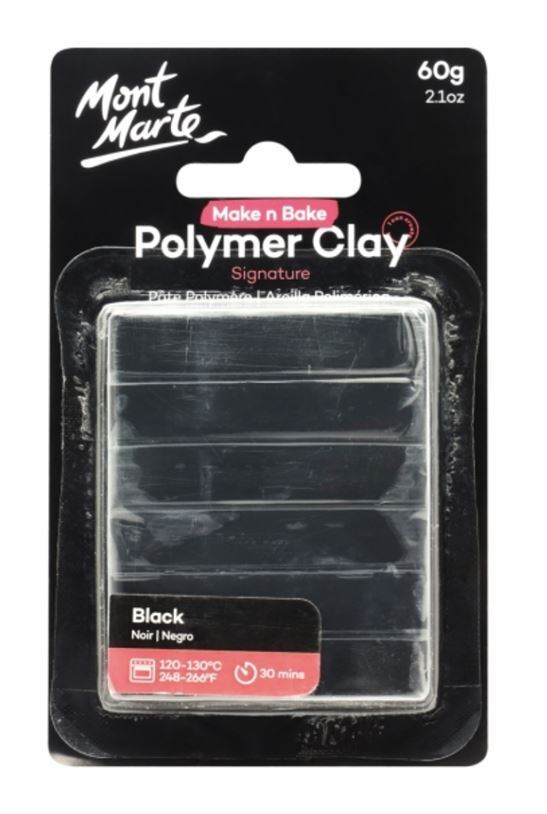 Mont Marte Make N Bake Polymer Clay 60g - Black- main image