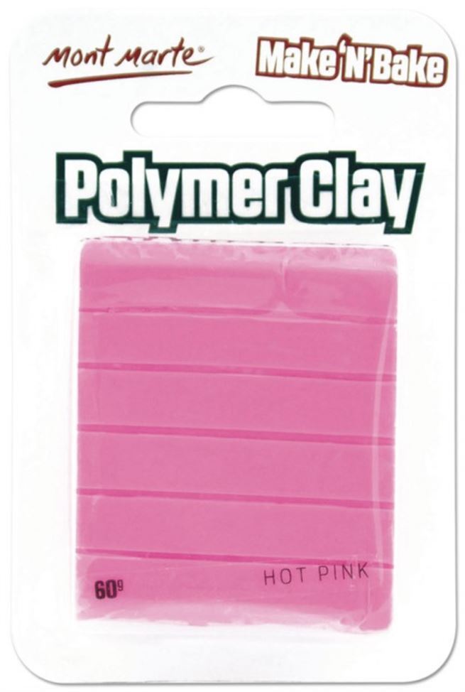 Mont Marte Make N Bake Polymer Clay 60g - Hot Pink- main image