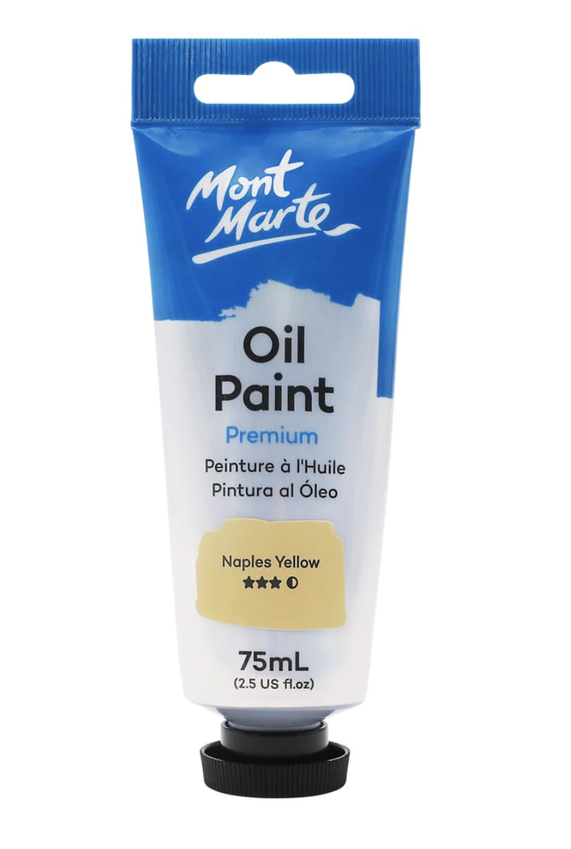 Mont Marte Oil Paint 75ml Tube Naples Yellow