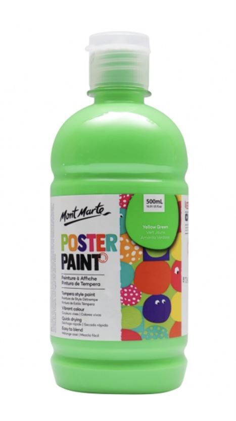 Mont Marte Kids - Poster Paint 500ml - Yellow Green- main image