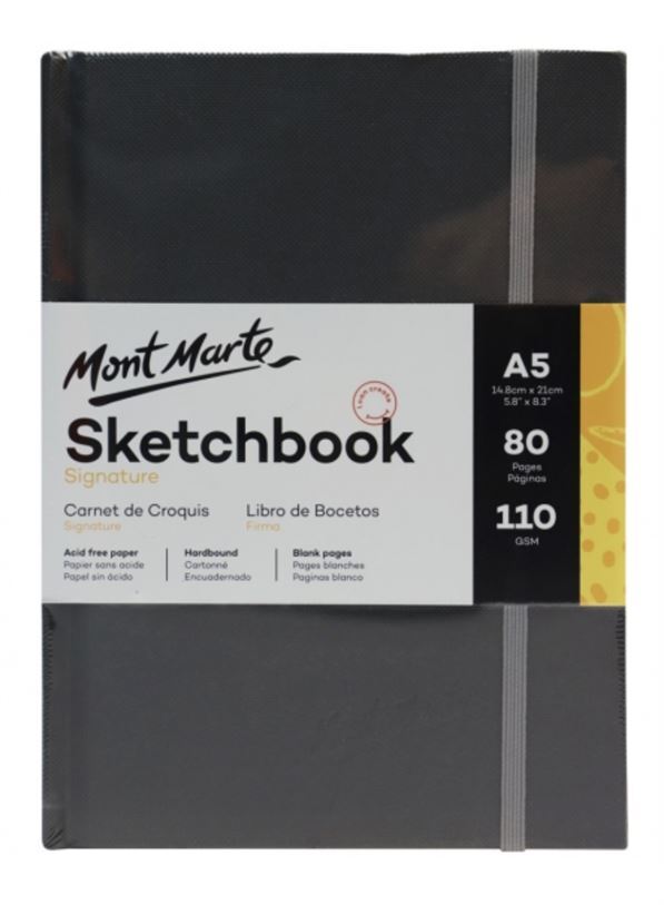 Mont Marte Signature Hardbound Sketch Book 110gsm A5- main image