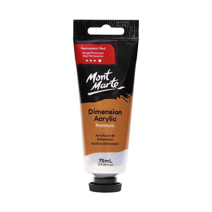 Mont Marte Dimension Acrylic Paint 75ml Tube - Permanent Red- main image