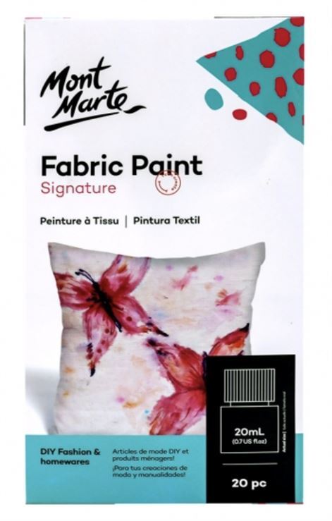 Mont Marte Signature Fabric Paint Set 20pc x 20ml- main image