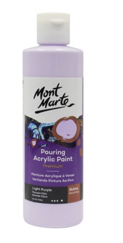 Mont Marte Acrylic Pouring Paint 240ml Bottle - Light Purple- main image