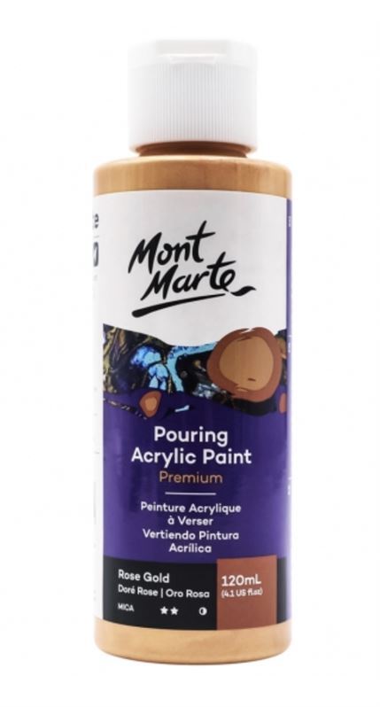 Mont Marte Premium Acrylic Pouring Paint 120ml Bottle - Rose Gold- main image