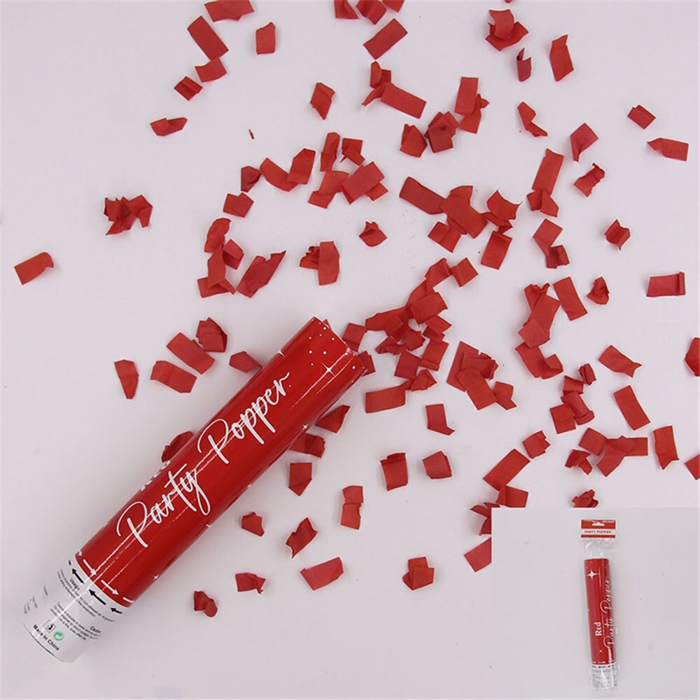 Red Confetti Party Popper 28cm Cheap Party Supplies Online