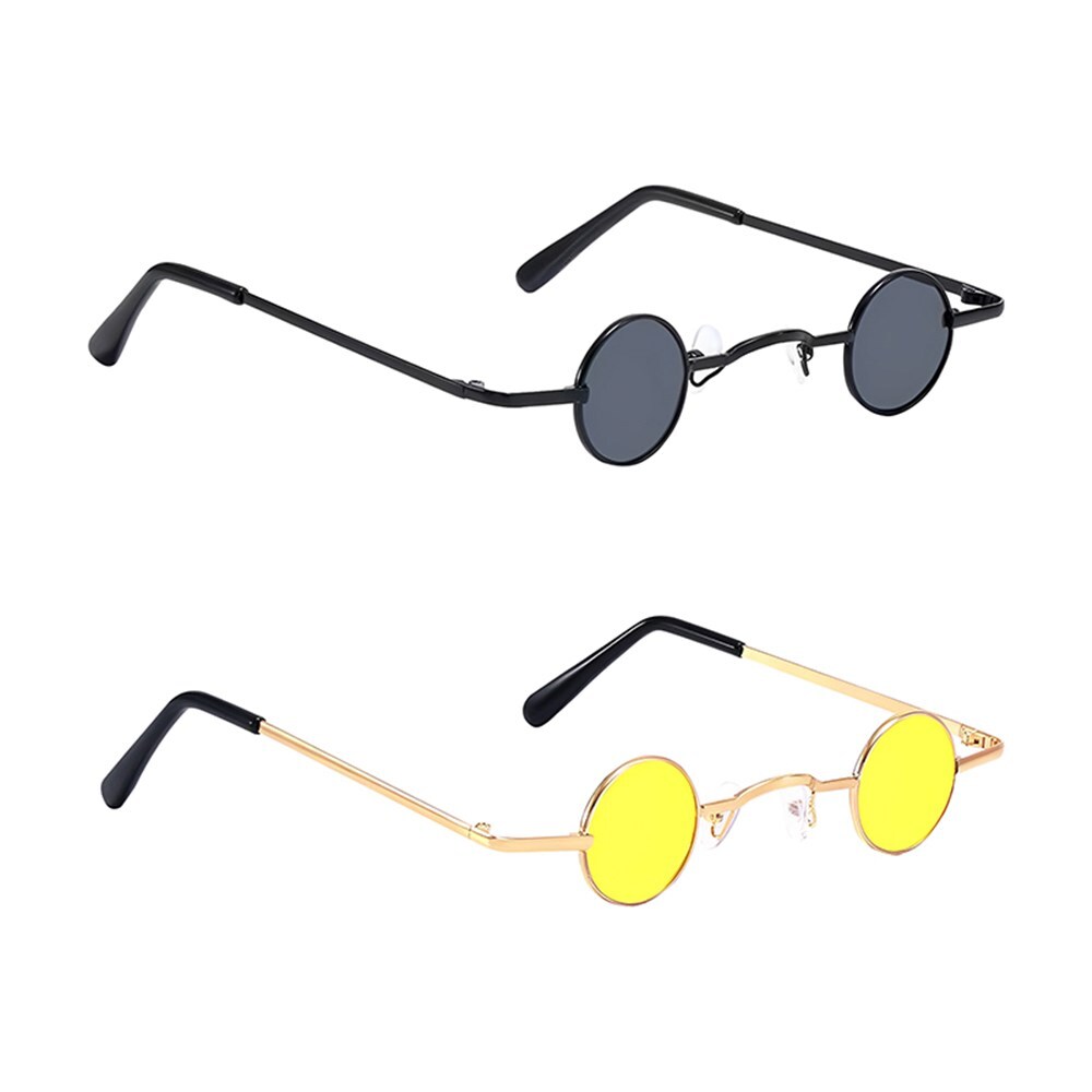 Retro Hip Hop Glasses 2 Assorted Black Yellow Randomly Selected BargainPlus