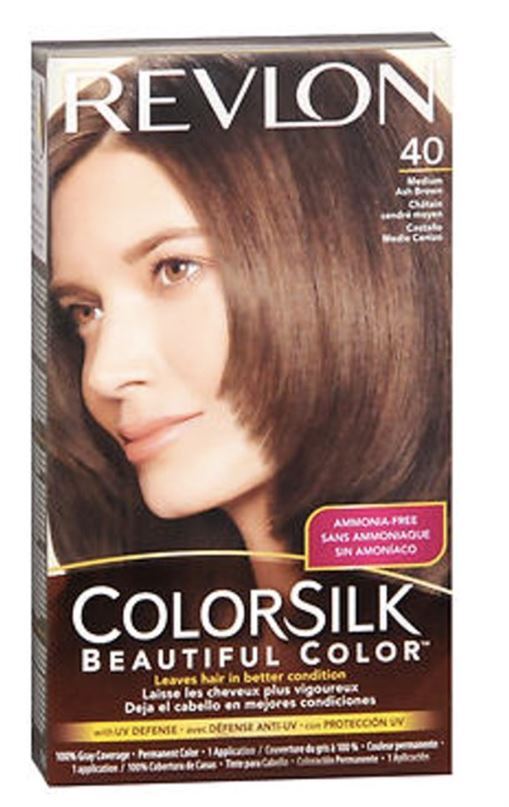 Revlon ColorSilk Hair Dye 40 Medium Ash Bro- main image