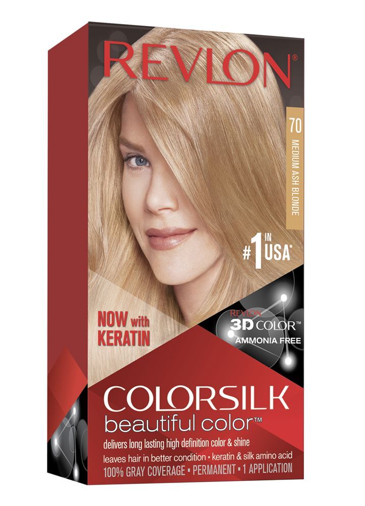 Revlon ColorSilk 70 Medium Ash Blonde Hair Colour - Personal Care - Hair  Care 
