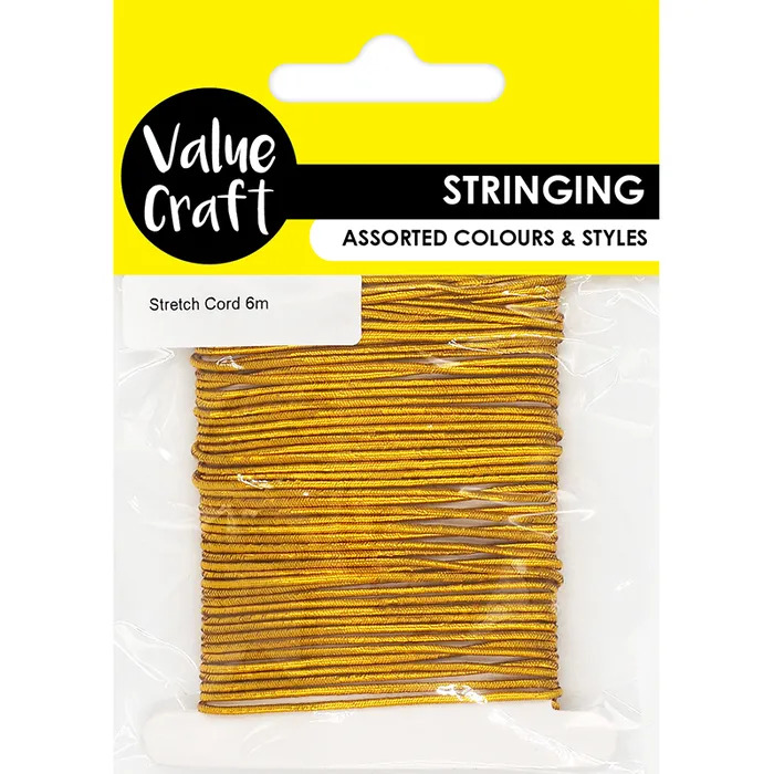 Stretch Elastic Cord Gold 6m