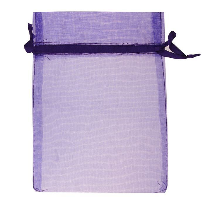Organza Bag Purple 17cm x 12.5cm 5 Pack- main image