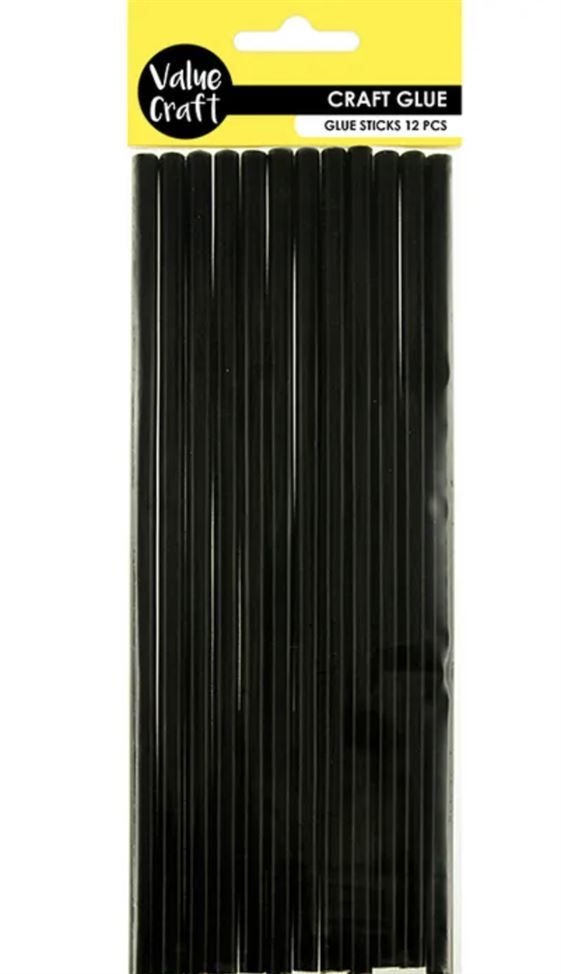 Value Craft Glue Sticks 20cm Black 12pcs
