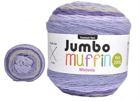 Jumbo Muffin Premium Knitting Yarn 8ply 200G Wisteria- main image
