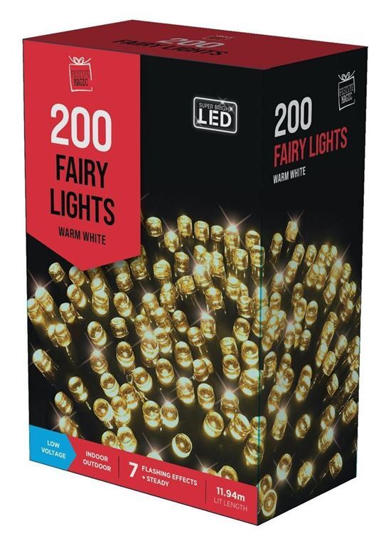 200 LED Fairy Lights Warm White- main image